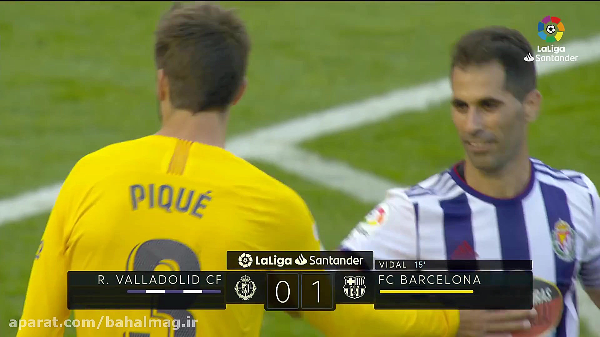 خلاصه بازی بارسلونا وایادولید