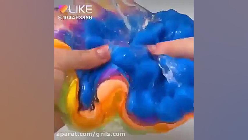 خمیر اسلایم رنگارنگ کیوت