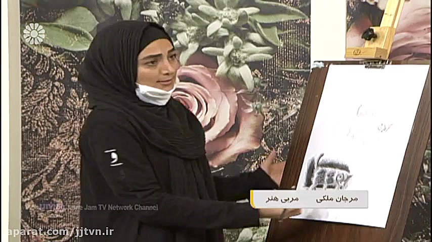 نقاشی سیاه قلم  مرجان ملکی (کا...