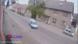 تصادف وحشتناک خودرو با عابر پی...