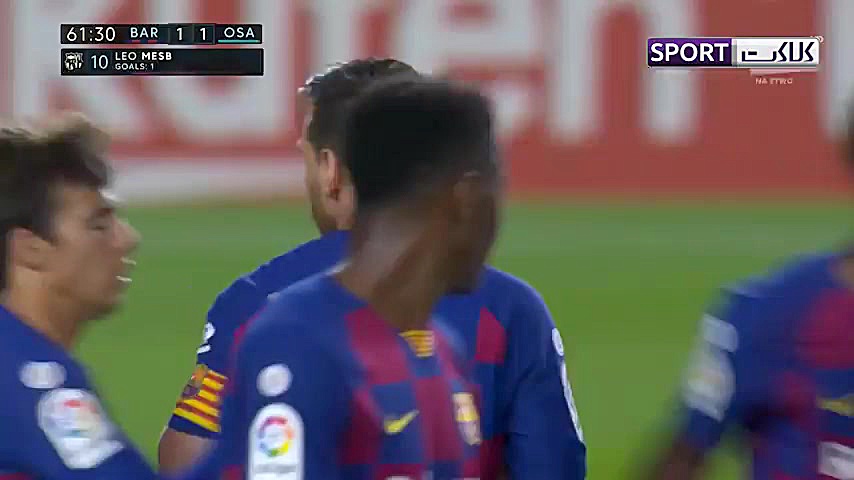 خلاصه بازی بارسلونا 1 2 اوساسو...