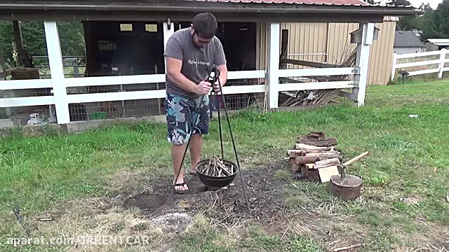 چگونه یک سه پایه آتش تاشو بساز...