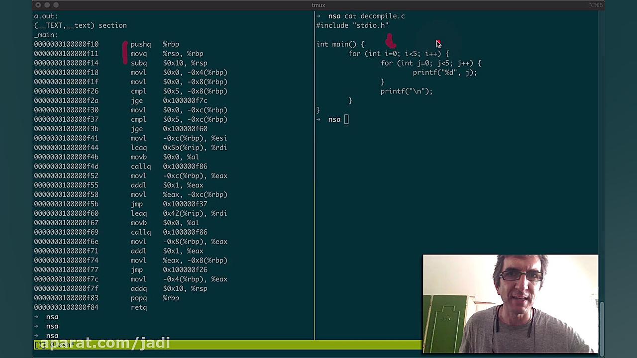 دیکمپایل کردن و دیدن کد اسمبلی...