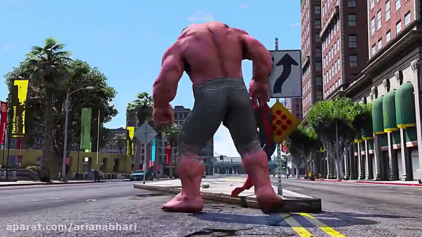 جنگ هالک و مردعنکبوتی GTA5