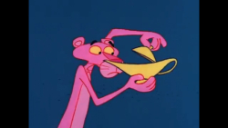 کارتون پلنگ صورتی  چراغ جادو