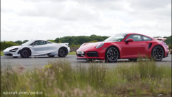 درگ جذاب پورشه 911 توربو S با...