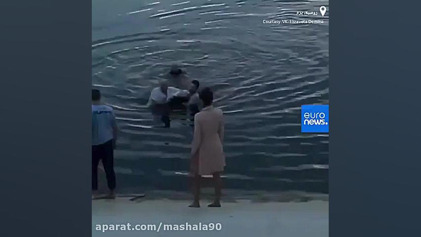 ویدئویی دیدنی از تلاش برای نجا...