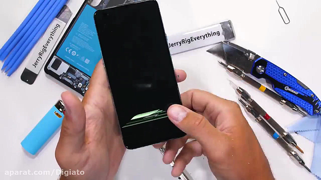 تست مقاومت موبایل وان پلاس نور...