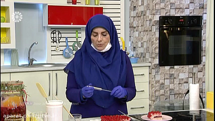 موس کیک آلبالو  افسانه ظروفی (...