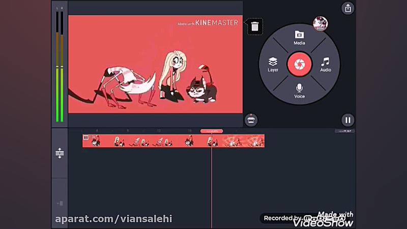 اموزش kine master برای صدای فن...