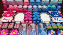 اسلایم  السا ابی و صورتی