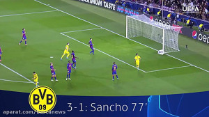 خلاصه بازی بارسلونا 3 1 دورتمو...