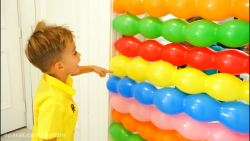 ولاد و نیکی :: بازی با بادکنک...