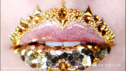 میکاپ لب   طراحی تاج برای لب