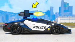 لامبورگینی پلیس با تیربار در G...