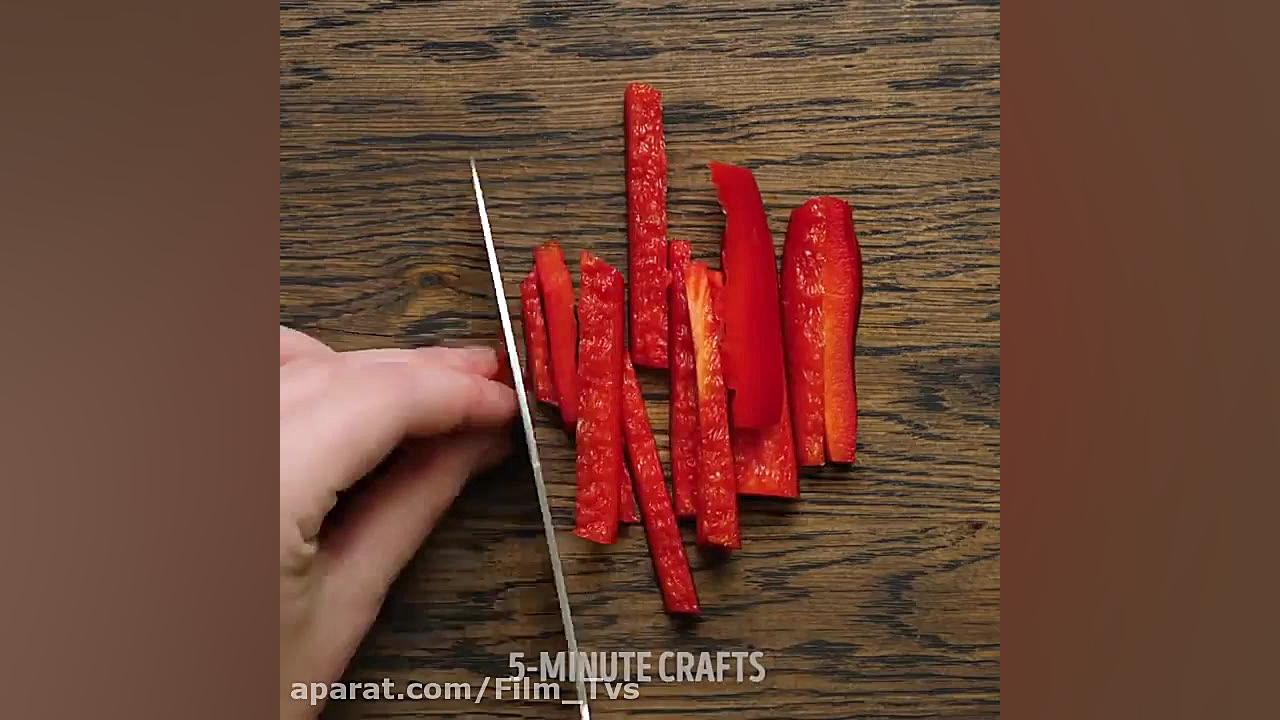 26 ترفند خرد کردن سبزیجات