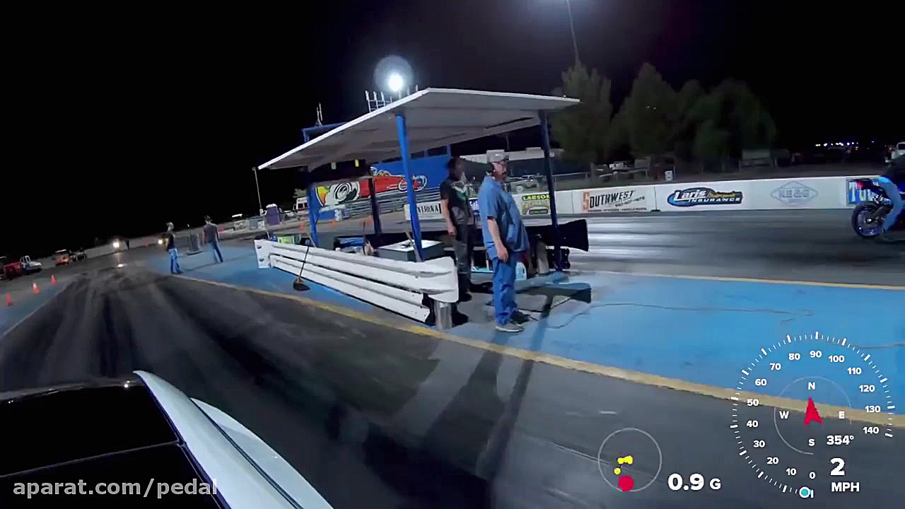 درگ تسلا مدل 3 با یاماها R6