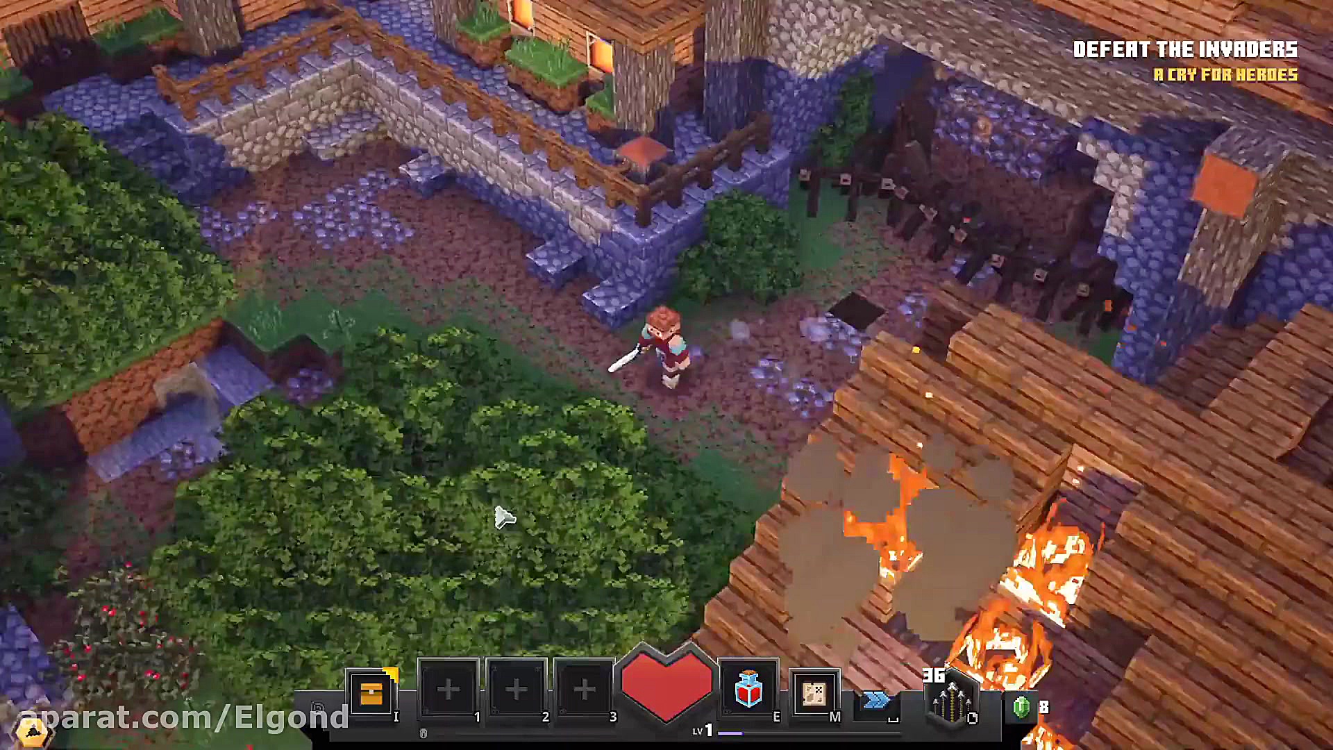 مرحله 1 و 2 بازی Minecraft Dun...