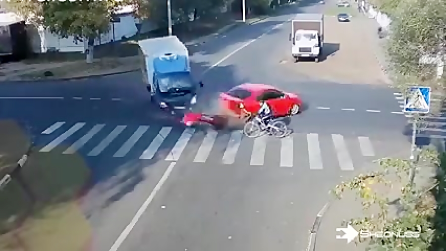 تصادف شدید موتور سوارها 18