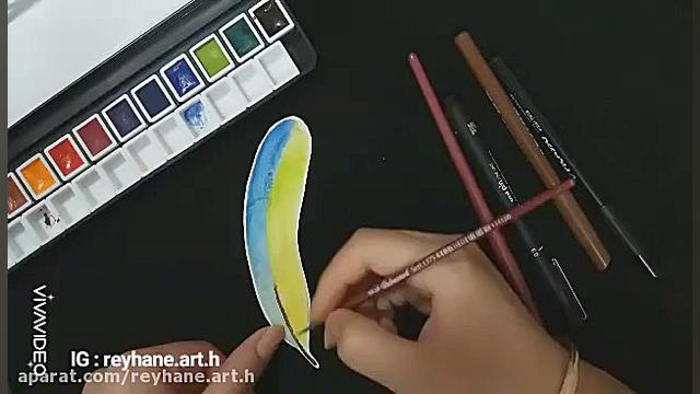 درست کردن بوک مارک با آبرنگ آق...