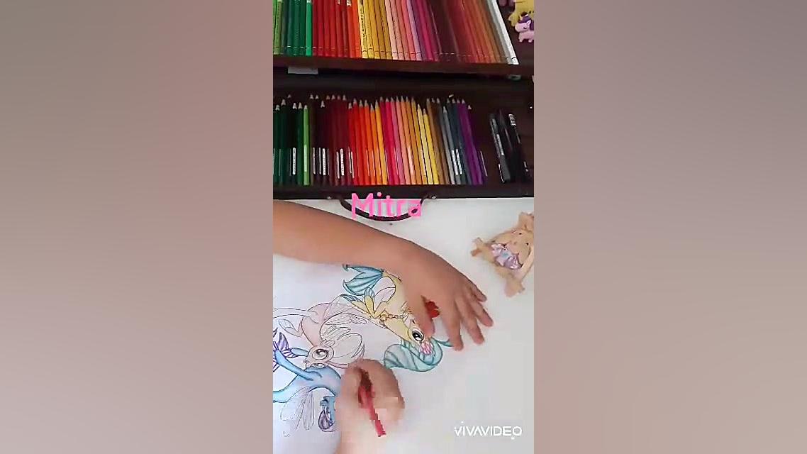 تمرین سایه با مداد رنگی✏