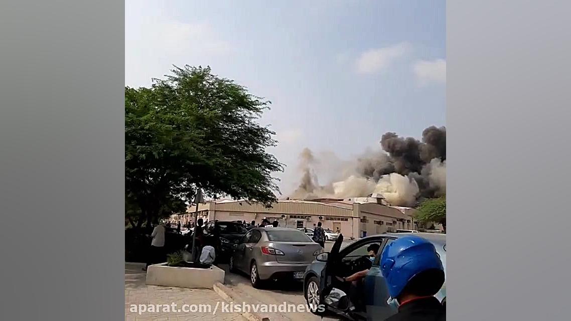 دود غلیظ آتش سوزی پردیس یک