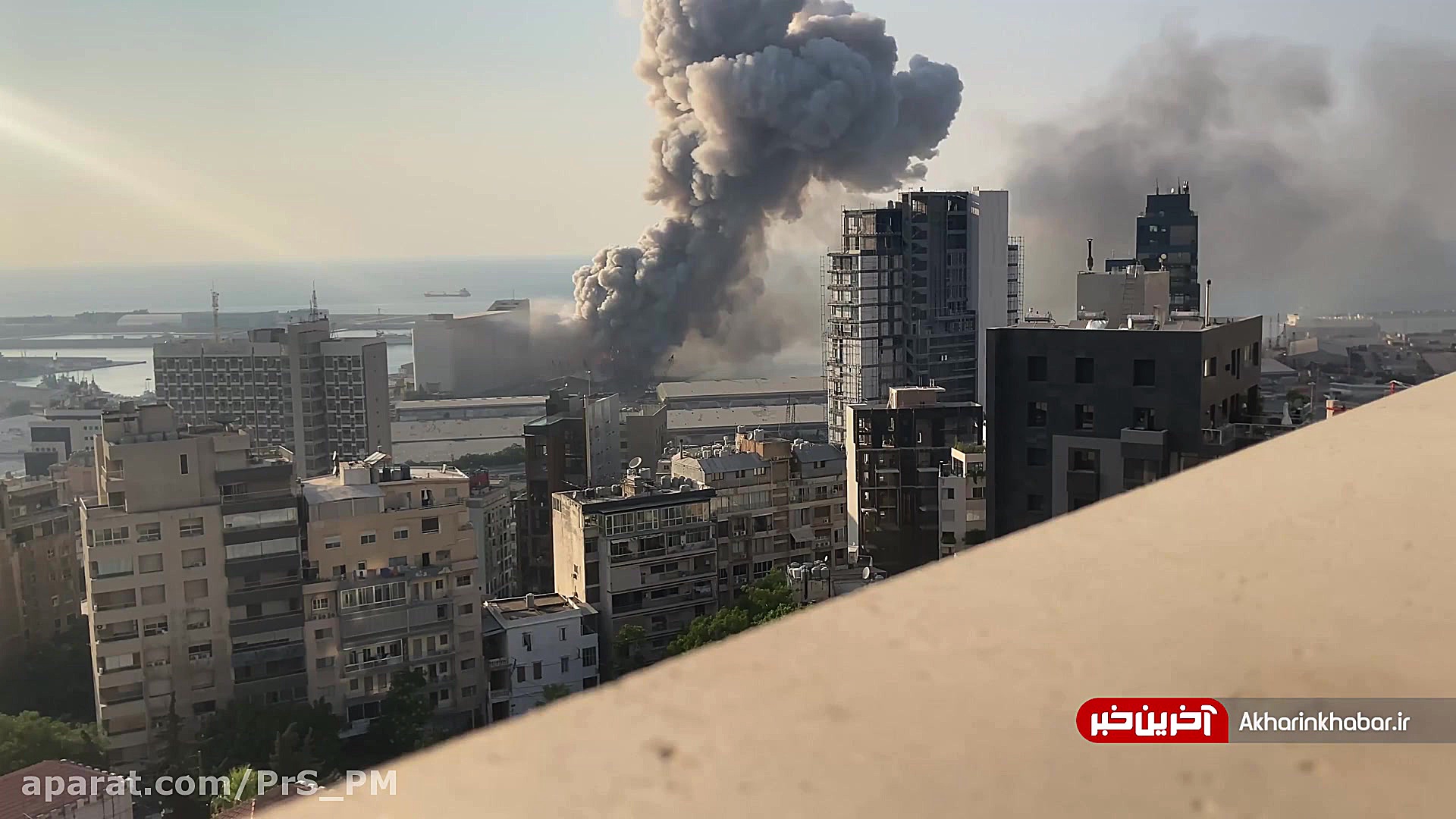 ویدیو با کیفیت از انفجار بیروت