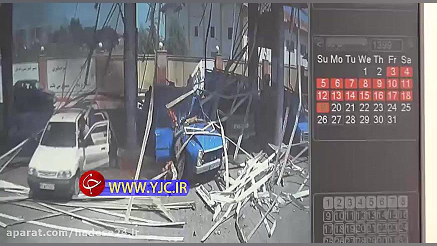 تصویری از انفجار سکوی CNG در ن...