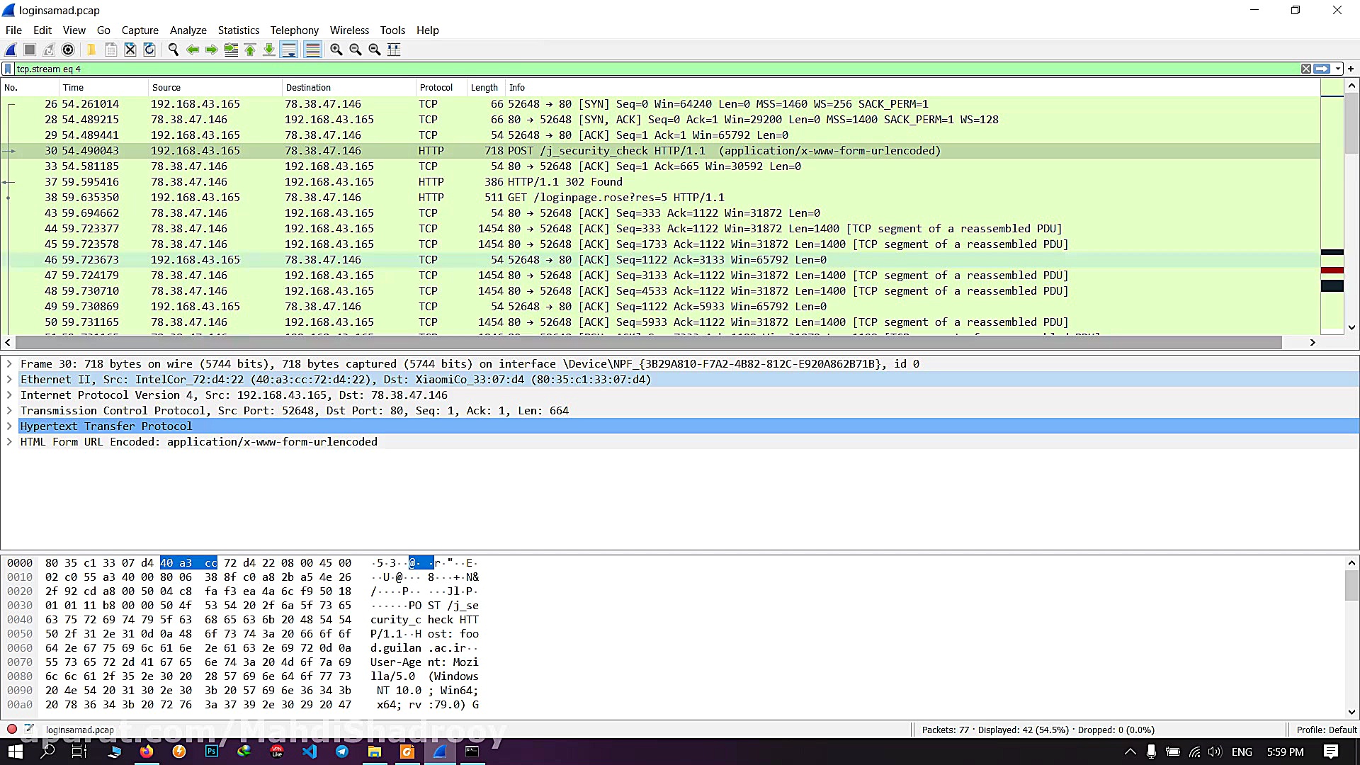 سناریوی دوم  آزمایش شماره 3