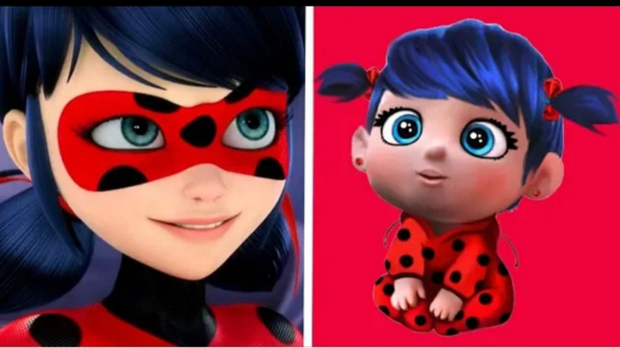 بچگی شخصیت های میراکلس لیدی با...