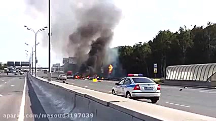 انفجار خودروی حامل گاز استیلن