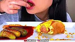 چالش فود اسمر هات داگ و خیار ش...