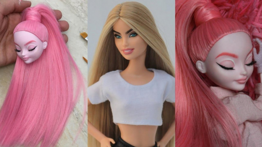 آموزش برای باربی  مدل مو