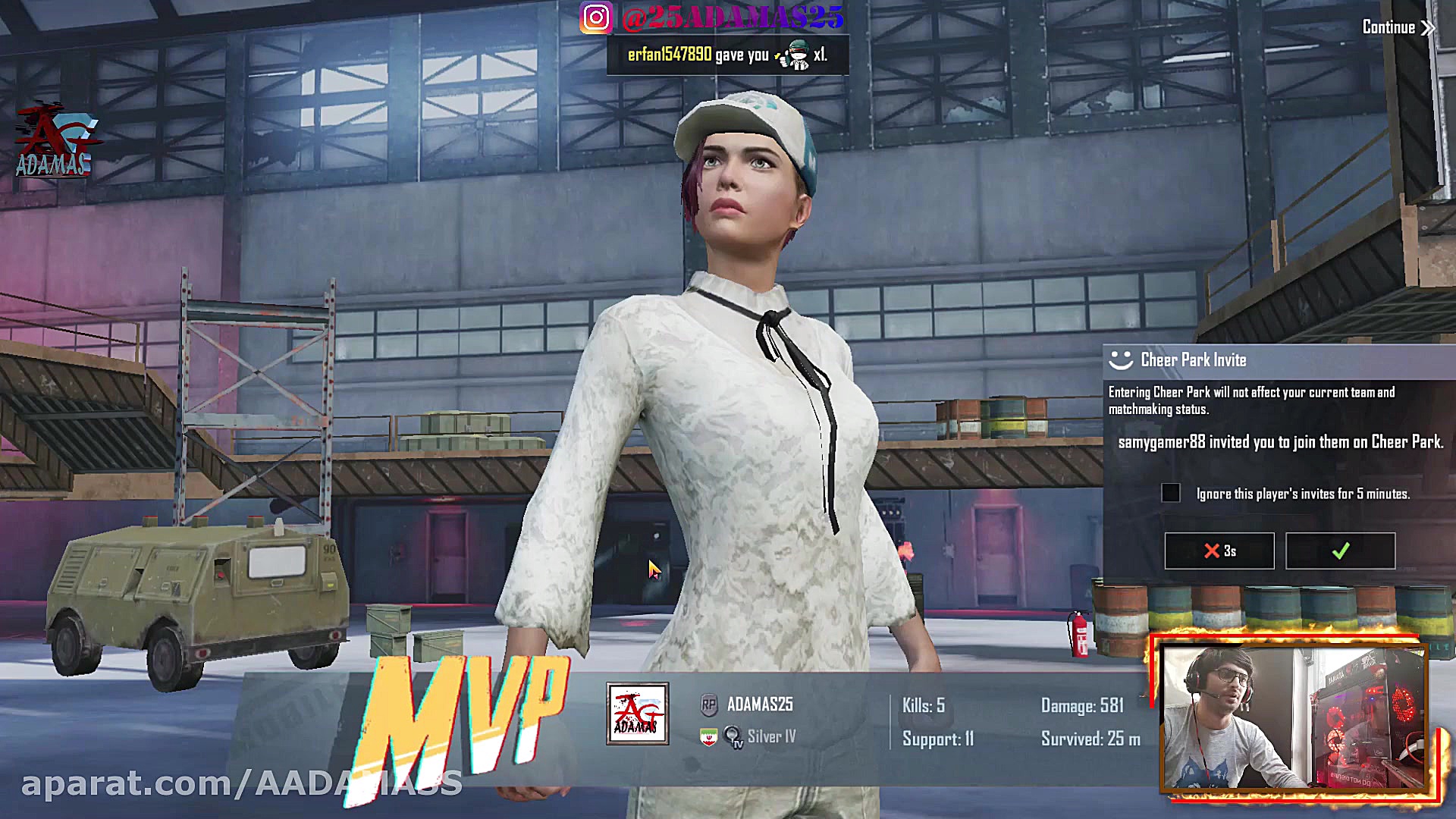 گیم پلی پابجی موبایل با طرفدار...