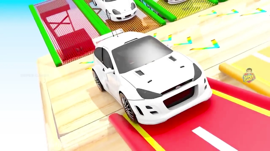 کارتون ماشین های اسپرت در جاده...