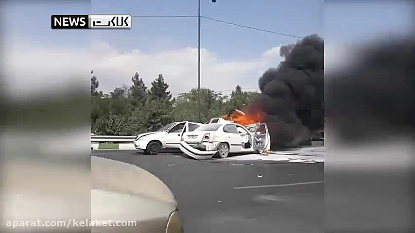 تصادف شدید در اتوبان بابایی ته...