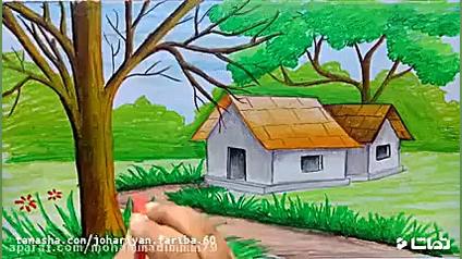 نقاشی طبیعت برای کودکان آموزش...