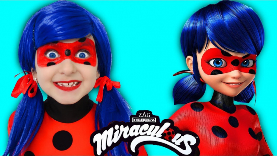 میکاپ و لباس به سبک لیدی باگ...