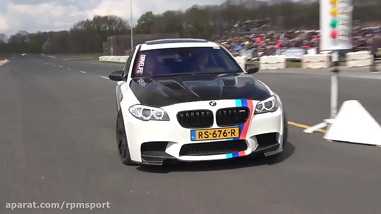 درگ آئودی R8 و بی ام و M5