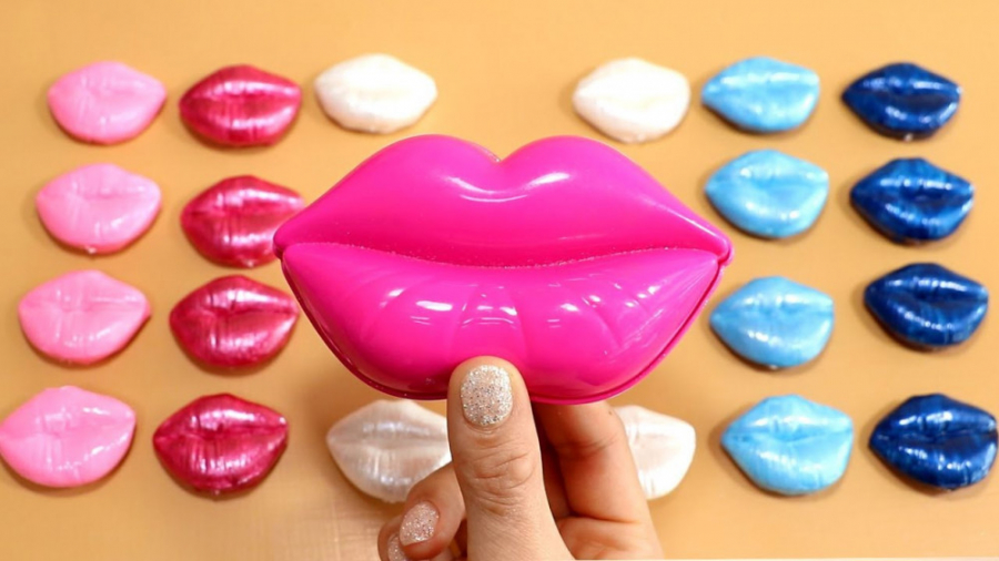 مخلوط اسلایم های رنگی در شفاف