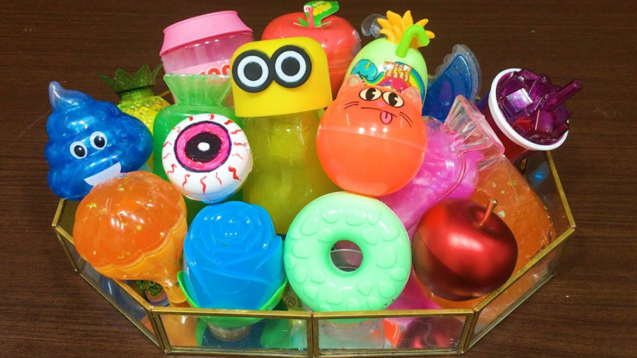 مخلوط کردن اسلایم های رنگی با...