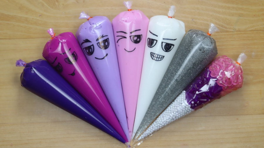 اسلایم  مخلوط مواد رنگی و اسلا...