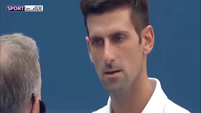 اخراج نواک جوکوویچ پس از ضربه...