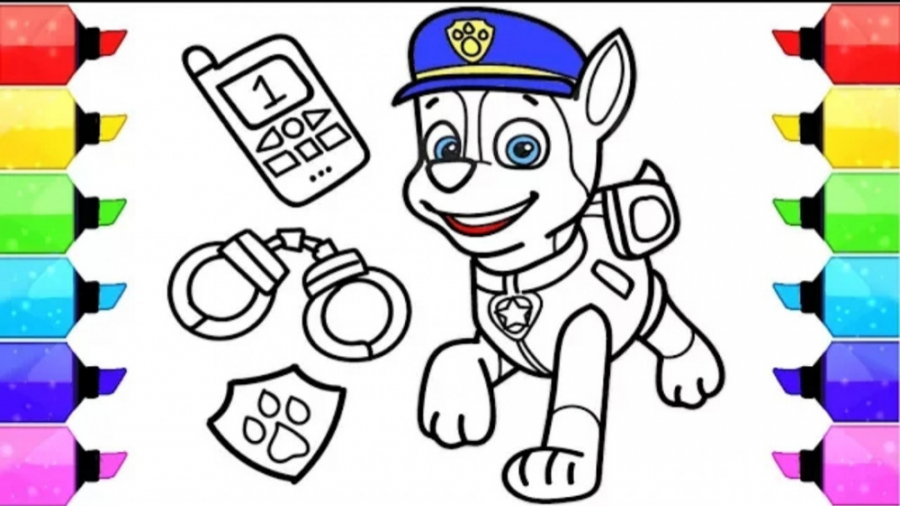 طراحی و رنگ آمیزی شخصیت چیس در...