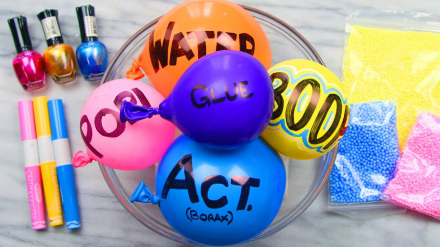 اسلایم بادکنکی و میکاپ