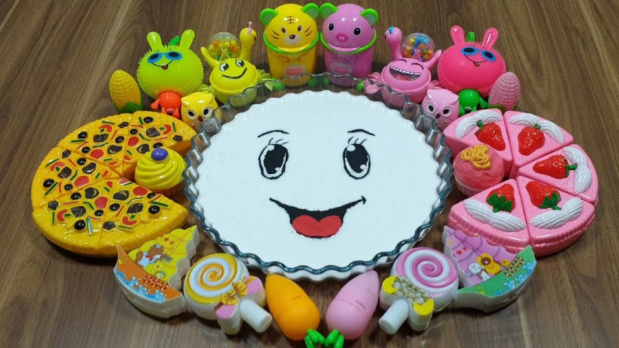 مخلوط کردن اسلایمهای رنگی و اس...