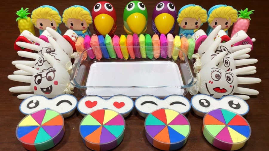 مخلوط اسلایمهای رنگی در اسلایم...