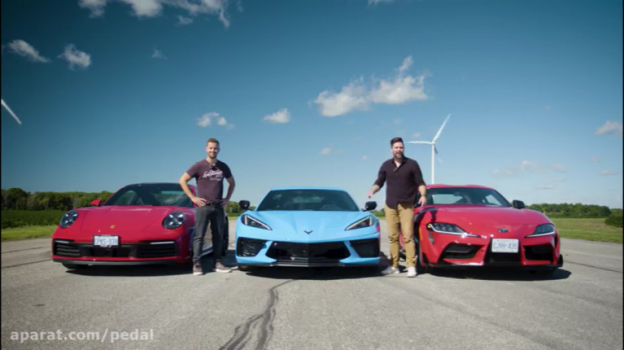 درگ تویوتا سوپرا با پورشه 911...