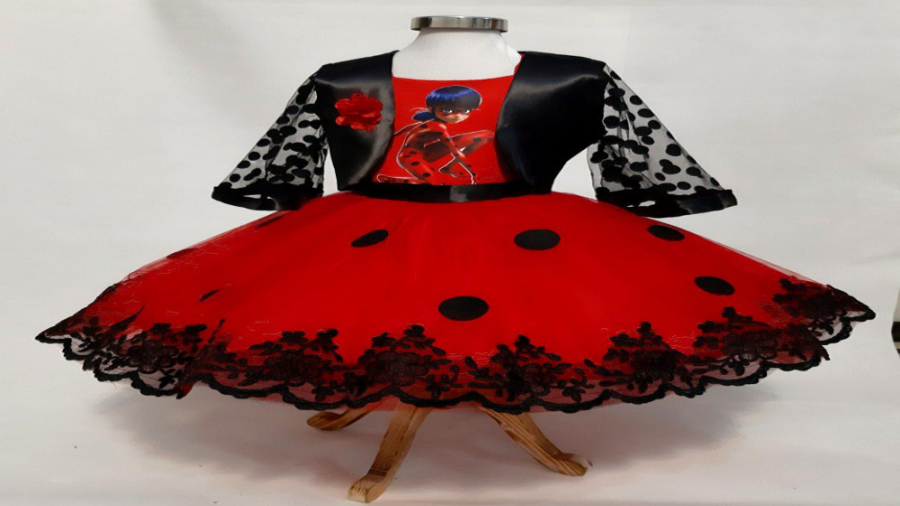 لباس دختر کفشدوزکی 09124947630