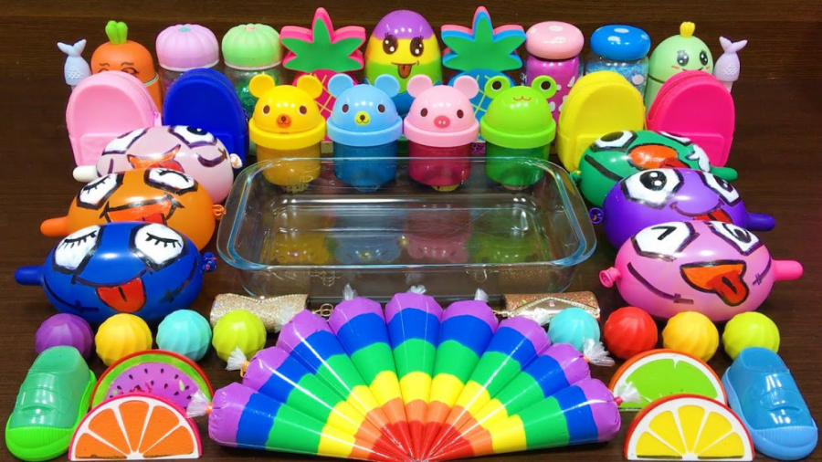 اسلایم  مخلوط اسلایم های رنگین...